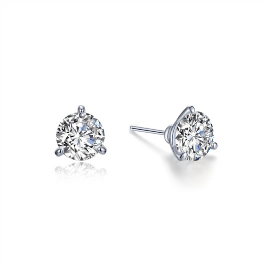 Lafonn 1.50 CTW Simulated Diamond Martini Shaped Solitaire Stud Earrings