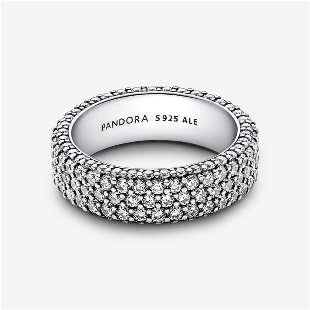 Pandora Timeless Pavé Triple-Row Ring Size 7