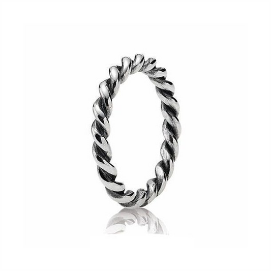 Pandora Silver Twist Ring Size 4.5