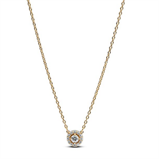 Pandora Timeless Round Pavé Halo Pendant Necklace