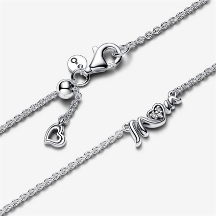 Pandora Moments Mom Pavé Collier Necklace