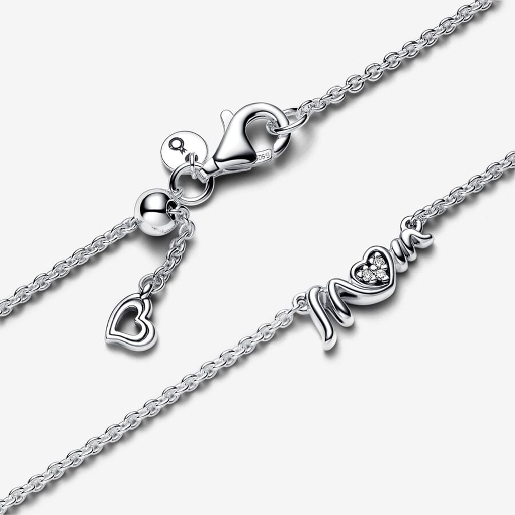Pandora Moments Mom Pavé Collier Necklace