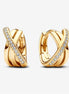 Pandora Signature Crossover Pavé Hoop Earrings