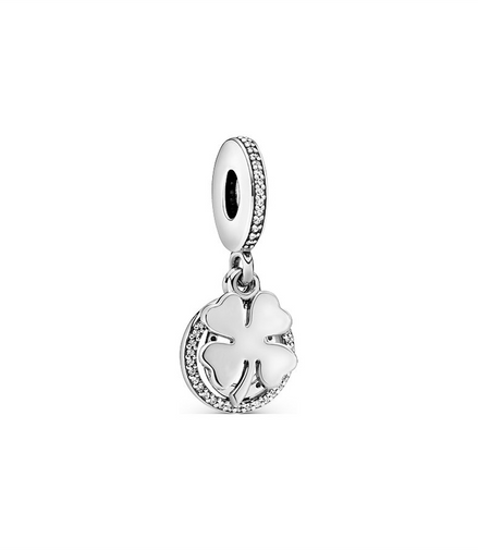 Lucky Four-Leaf Clover Dangle Charm