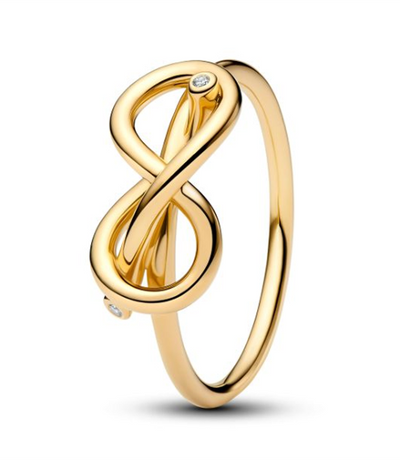 Pandora Moments Infinity Knot Ring Size 6