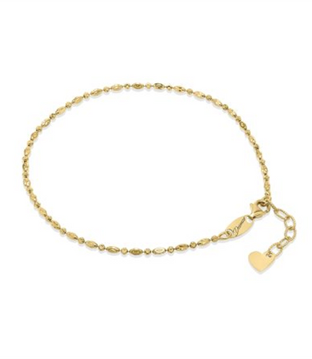 Ladies 18K Gold Plated Design Hamsa Anklet