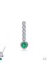 Lafonn 0.32 CTW Simulated Diamond And Simulated Emerald May Birthstone Love Pendant