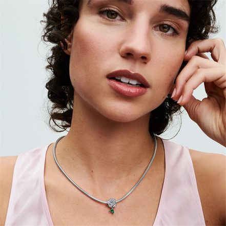 Pandora Moments Sparkling Rose in Bloom Charm