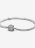 Pandora Moments Sparkling Pavé Clasp Snake Chain Bracelet Size 16