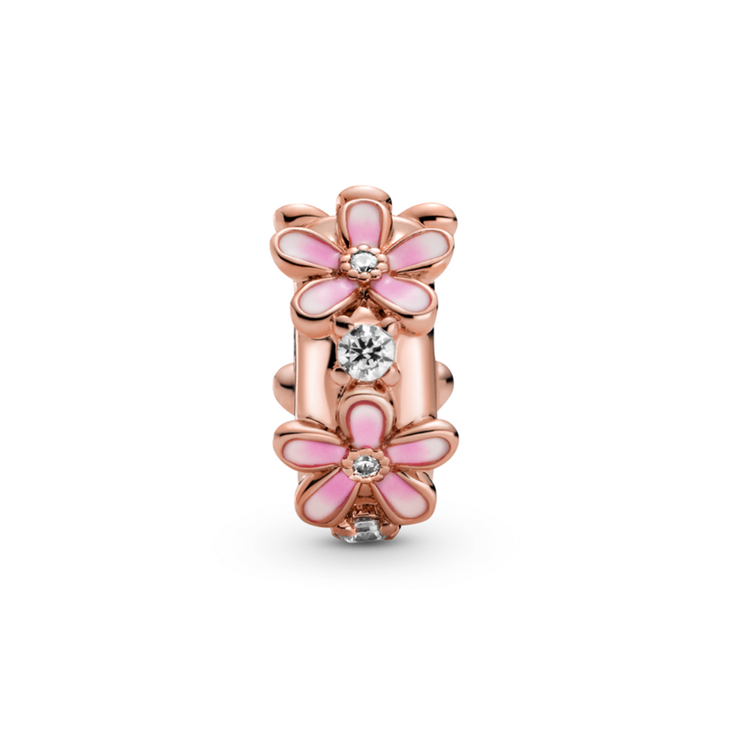 Pandora Moments Pink Daisy Spacer Clip Charm