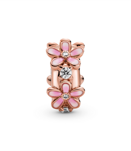 Pandora Moments Pink Daisy Spacer Clip Charm