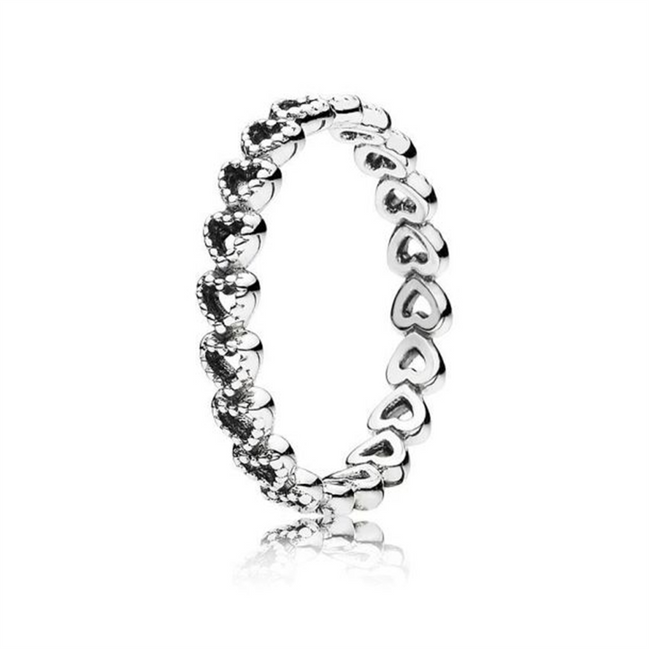 Pandora Moments Linked Love Ring Size 7