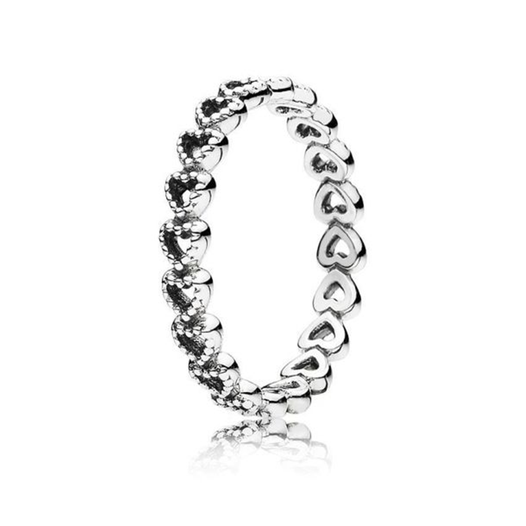 Pandora Moments Linked Love Ring Size 7