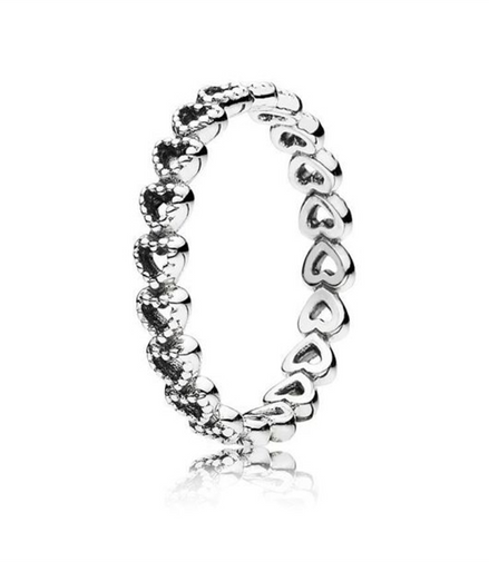 Pandora Moments Linked Love Ring Size 6