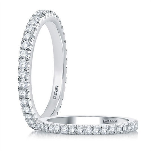 A.JAFFE 14K White Gold Diamond Eternity Band