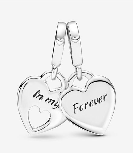 Pandora Moments Mother And Daughter Double Heart Splitable Dangle Charm