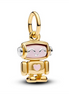Pandora ME/Moments Spinnable Face Robot Gold-Plated Dangle Charm