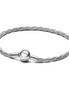 Pandora Round Pandora Clasp Sterling Silver Twisted Snake Chain Bracelet Size 17