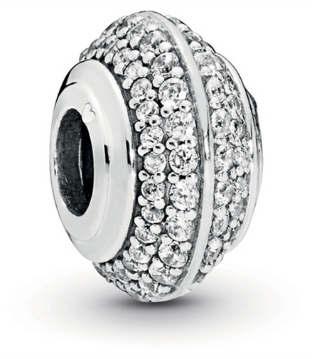 Sterling Silver Sparkling Pave Spacer