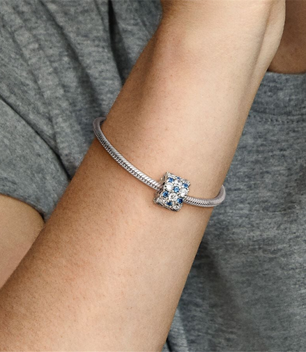 Pandora Timeless Blue and Clear Sparkle Charm