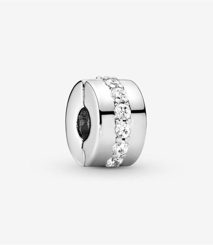 Pandora Moments Clear Sparkling Row Clip Charm