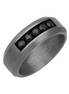 Triton Tantulam and Black Sapphire Wedding Band Size 10
