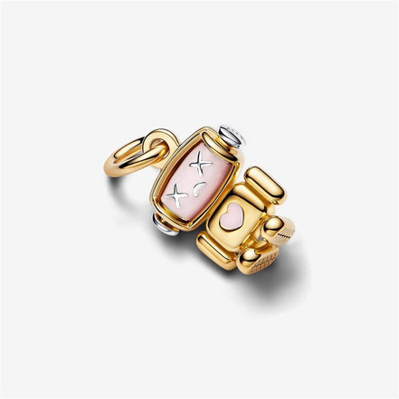 Pandora ME/Moments Spinnable Face Robot Gold-Plated Dangle Charm