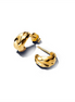 Pandora Essence 14K Gold Plated Rippled Open Hoop Earrings