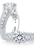 A.JAFFE 14K White Gold Diamond Pave Metropolitan Engagement Ring
