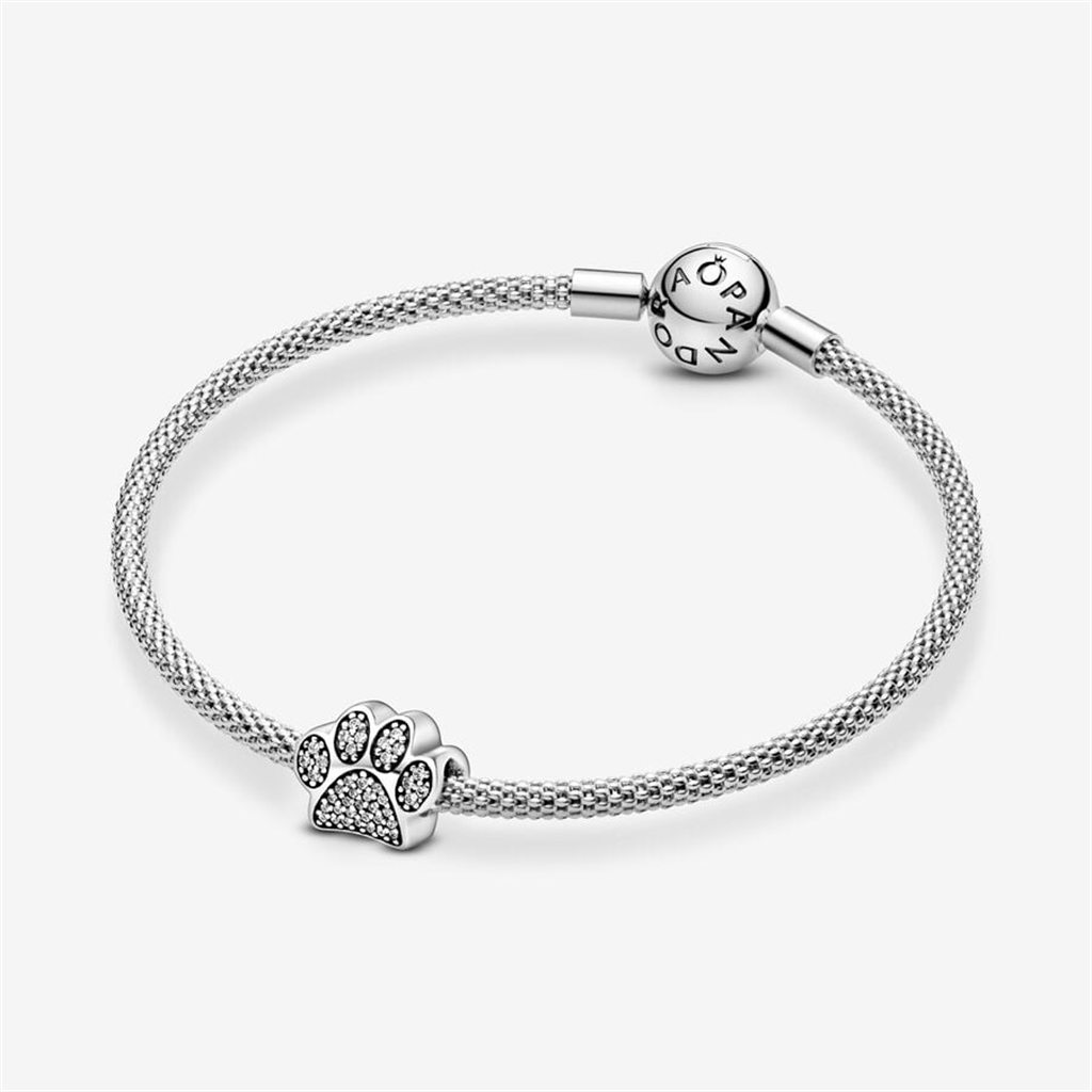 Pandora Moments Sparkling Silver Paw Charm