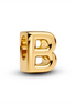 Pandora Letter B Alphabet Gold-Plated Charm