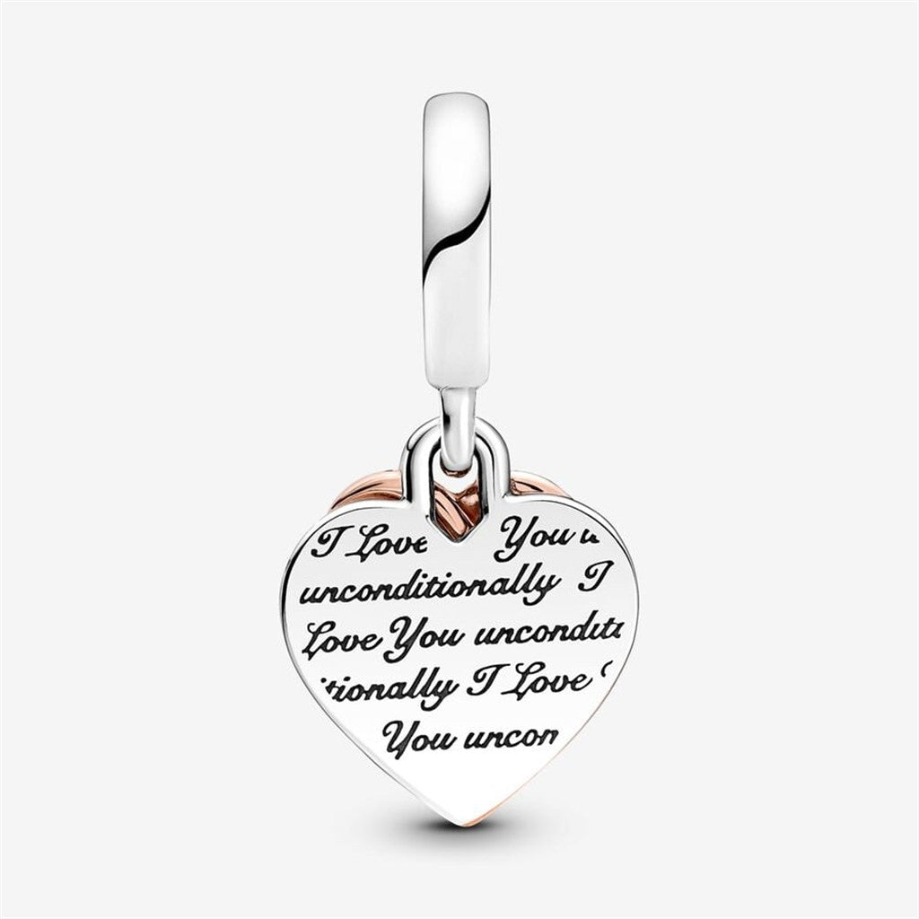 Pandora Moments Entwined Hearts Double Dangle Charm