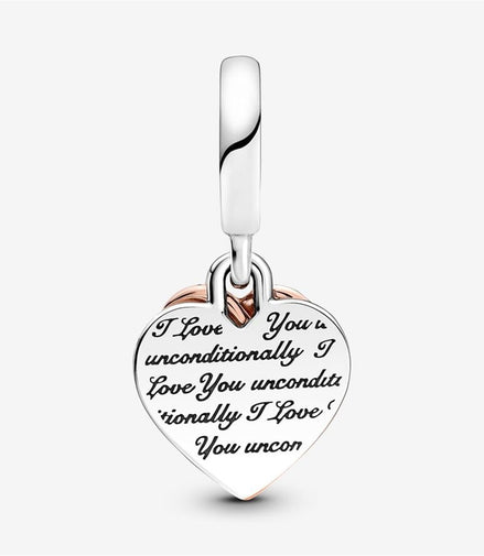 Pandora Moments Entwined Hearts Double Dangle Charm