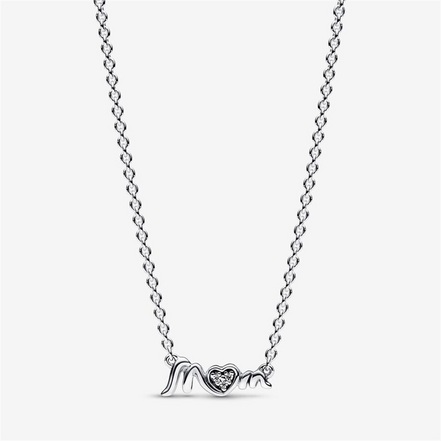 Pandora Moments Mom Pavé Collier Necklace