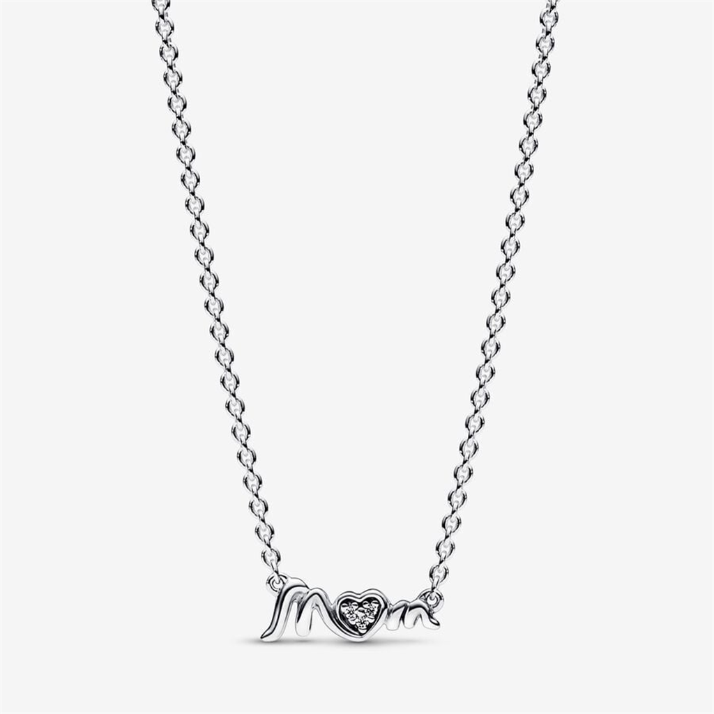 Pandora Moments Mom Pavé Collier Necklace