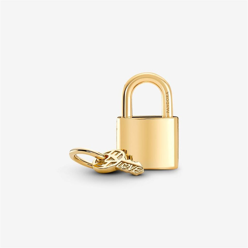 Pandora Moments Padlock & Key Dangle Charm