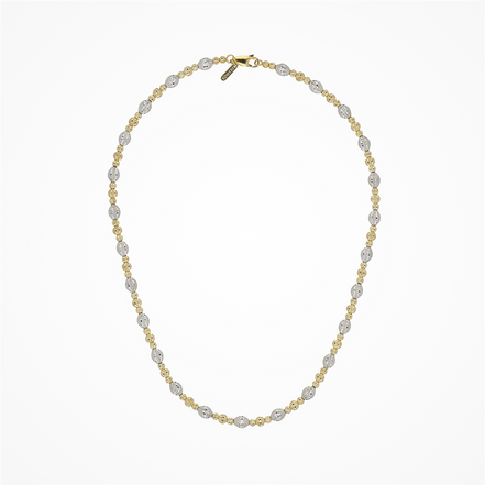 Desmos Two Tone Crystal Bloom Necklace 18"