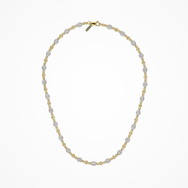 Desmos Two Tone Crystal Bloom Necklace 18"