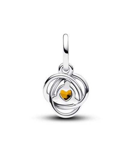 Pandora Moments November Honey Eternity Circle Dangle Charm