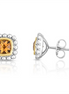 Citrine Popcorn Post Earrings