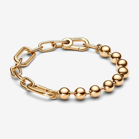 Pandora ME Metal Bead And Link Chain Bracelet Size 4