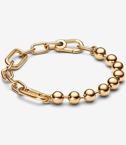 Pandora ME Metal Bead And Link Chain Bracelet Size 4
