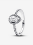 Pandora Timeless Sparkling Pear Halo Ring Size 7.5