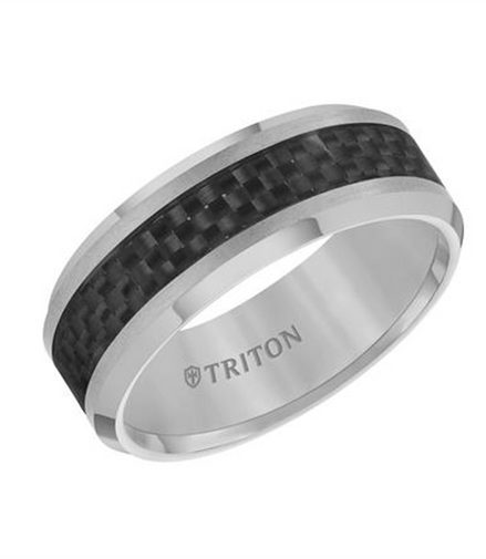 Triton Tungsten Carbide Bevel Edge Comfort Fit Band Size 11