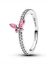 Pandora Sparkling Pink Butterfly Ring Size 7