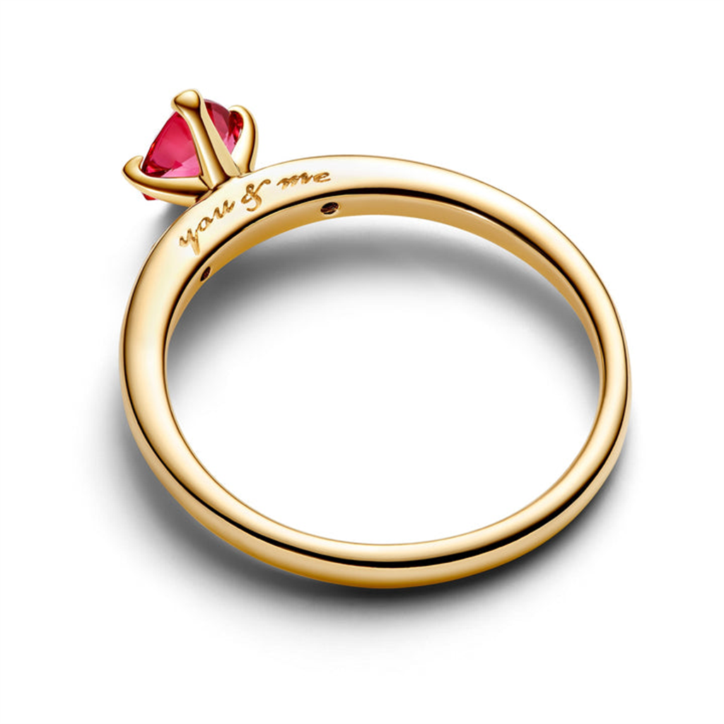 Pandora Moments Gold Plated Explosion of Love Ring Size 58