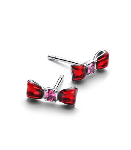 Pandora Disney Snow White Bow Stud Earrings