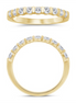 14K Yellow Gold 0.50 CTW Diamond Bar Set Half Eternity Band