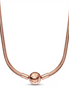 Pandora Moments Rose Iconic Snake Chain Necklace 50 cm