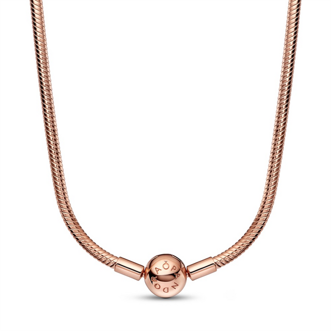 Pandora Moments Rose Iconic Snake Chain Necklace 50 cm